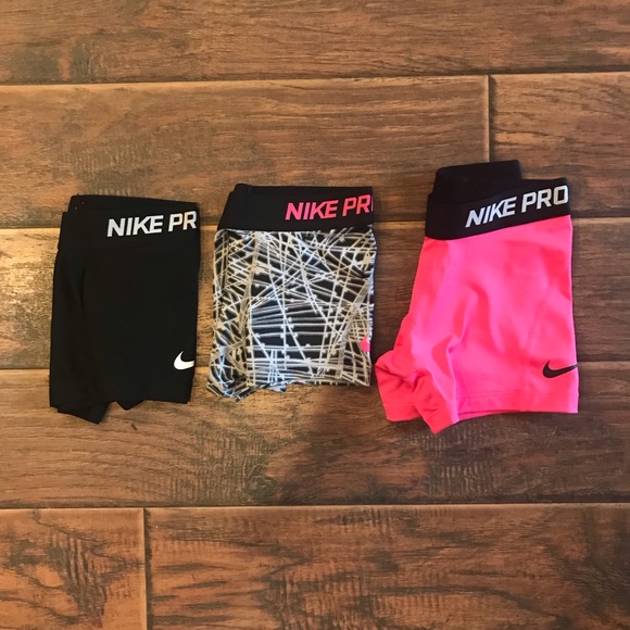girls nike pro shorts